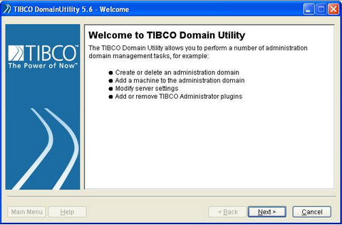 TIBCO DomainUtility 5.6 -welcome