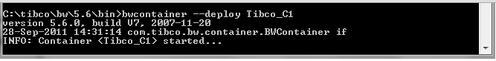 Ex: Starting Tibco C1 container